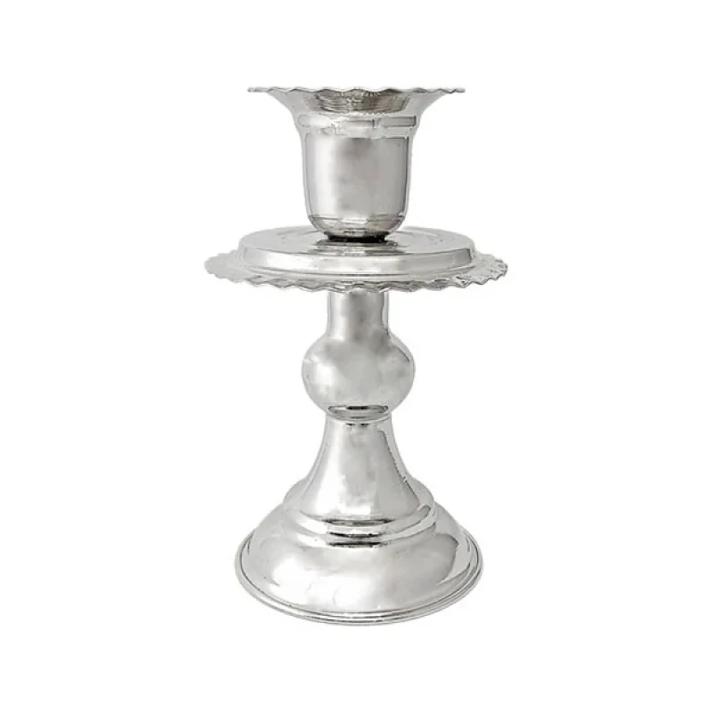 شمعدان مسی مدل پایه دار کروم کد ZH230.1