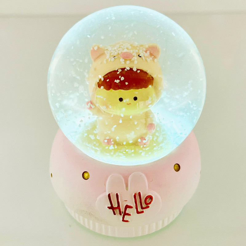 گوی مدل چراغدار HELLO طرح baby خوک کد C1623.11.S300