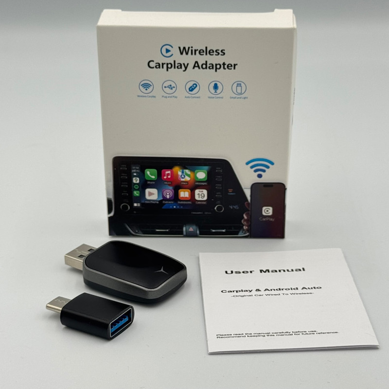 کارپلی و اندروید اتو مدل 2in1 به همراه مبدل USB به USB-C
