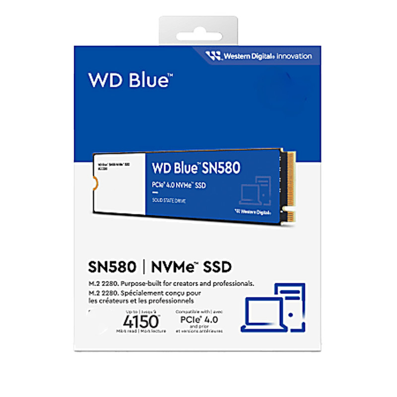 اس اس دی اینترنال PCIe Gen4 x4 وسترن دیجیتال مدل WD Blue SN580 ظرفیت 500 گیگابایت