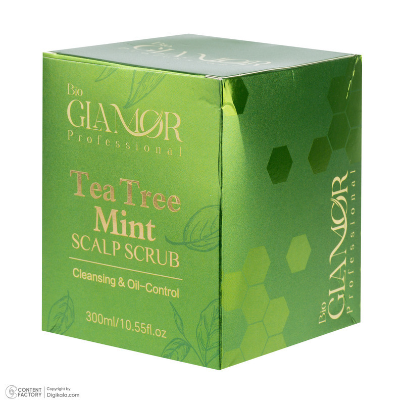 اسکراب پوست سر گلامور مدل tea tree mint حجم 300 میلی‌‌‌‌‌‌‌‌‌‌‌لیتر