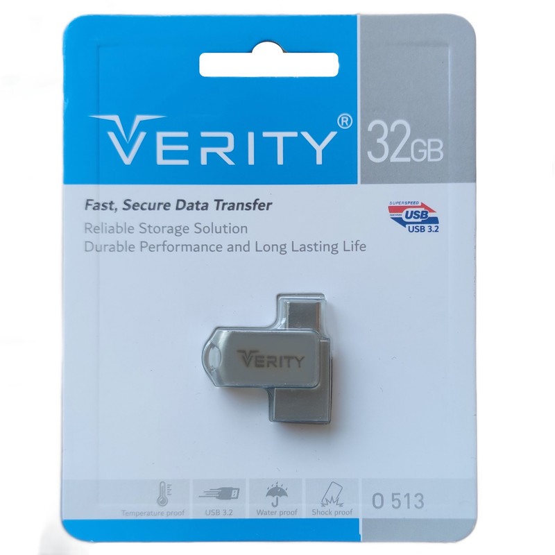 فلش مموری وریتی مدل O 513 ظرفیت 32 گیگابایت با رابط usb-C