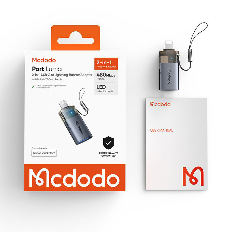 مبدل USB  MicroSD به لایتنینگ مک دودو مدل OT-785
