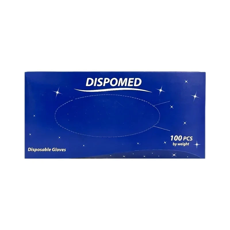 دستکش وینیل غیر پودری دیسپومد مدل 01L سایز بزرگ (L) بسته 100 عددی