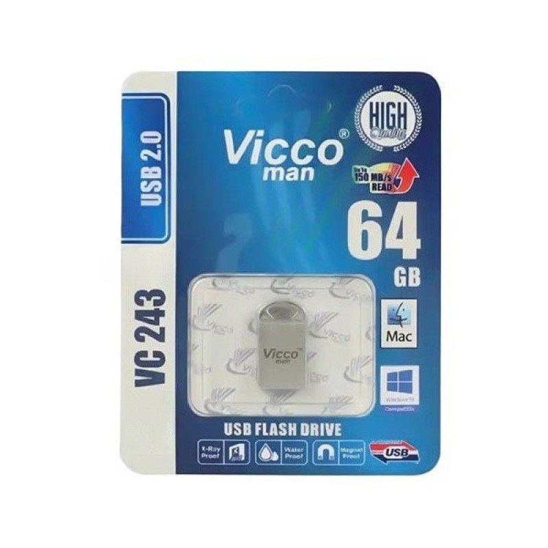فلش مموری ویکومن مدل VC243 ظرفیت 64 گیگابایت با رابط USB 2.0