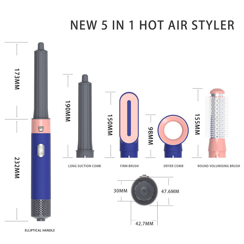 سشوار برس دار حالت دهنده مدل 5IN1 HOT
