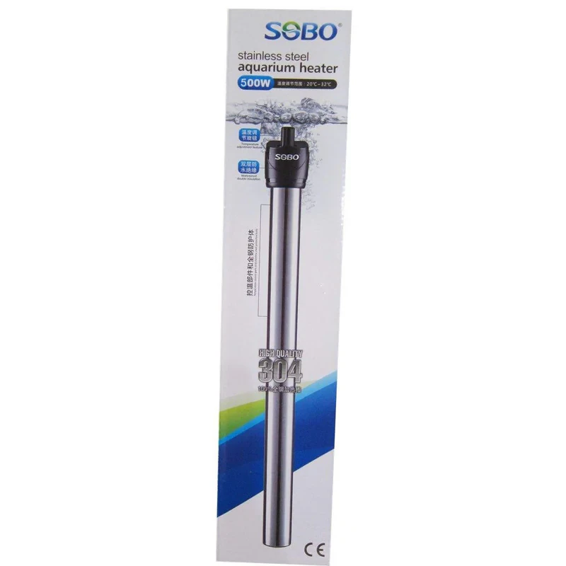 بخاری استیل آکواریوم سوبو مدل 304 توان 500 وات