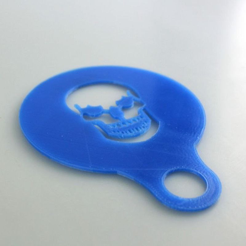 شابلون قهوه مدل Skull