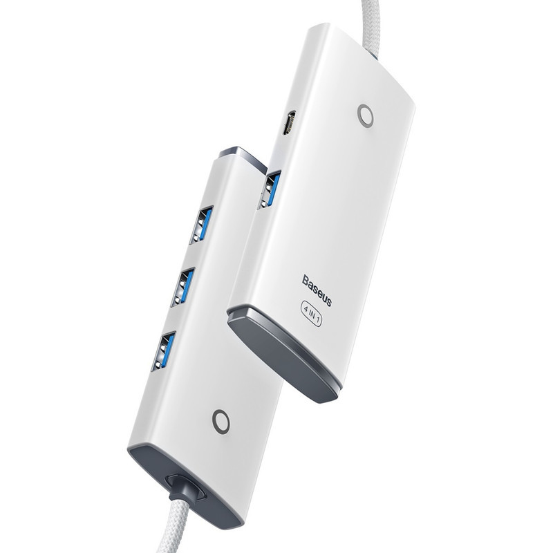 هاب 4 پورت usb3 باسئوس مدل Lite Series -WKQX03010 1M