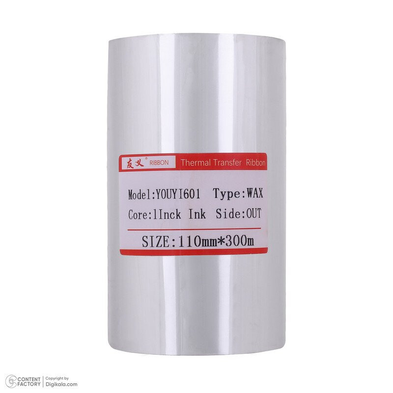 ریبون وکس رزین  لیبل زن مدل  110mm x 300m