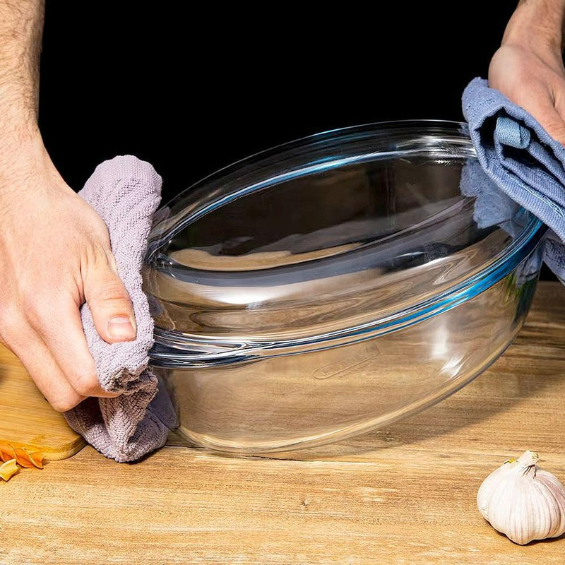 ظرف پخت پیرکس مدل مرغ خوری بیضی