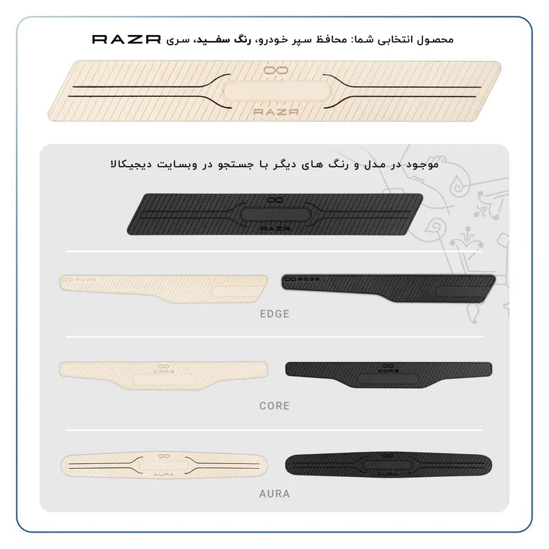 محافظ گوشه سپر خودرو ماهوت مدل RAZR-W مناسب برای ام وی ام X22 مجموعه 2 عددی