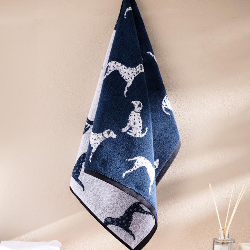 حوله دست و صورت مادام کوکو طرح Dalmatien سایز 50x85 سانتی متر