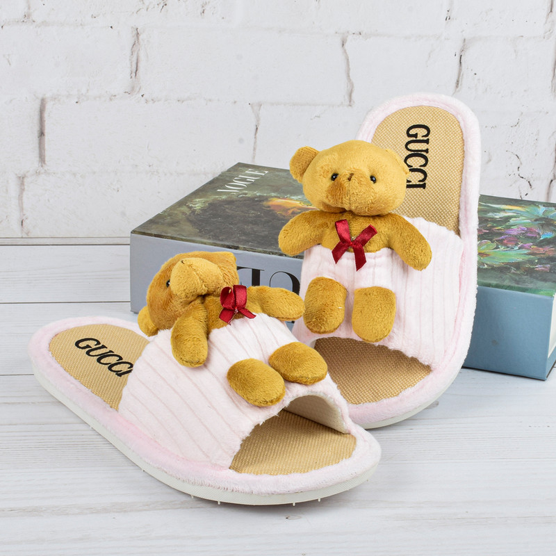 دمپایی حوله ای زنانه مدل TEDDY Bear PK.2986