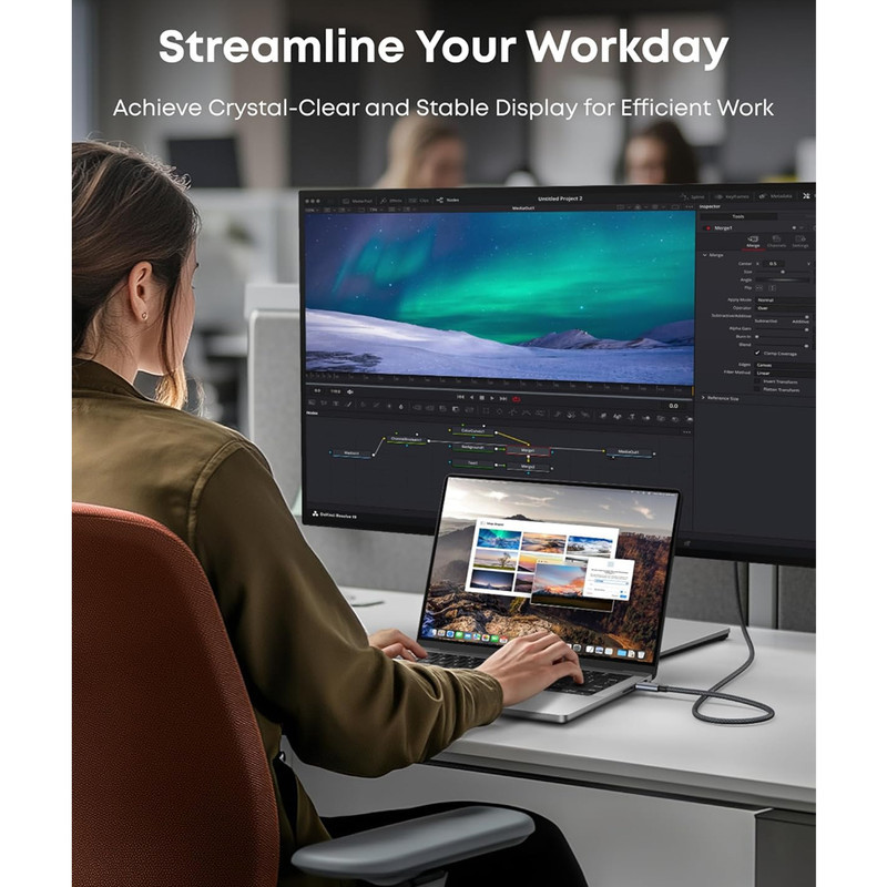 کابل تبدیل USB-C به HDMI انکر مدل Nano A87E0 طول 1.8 متر