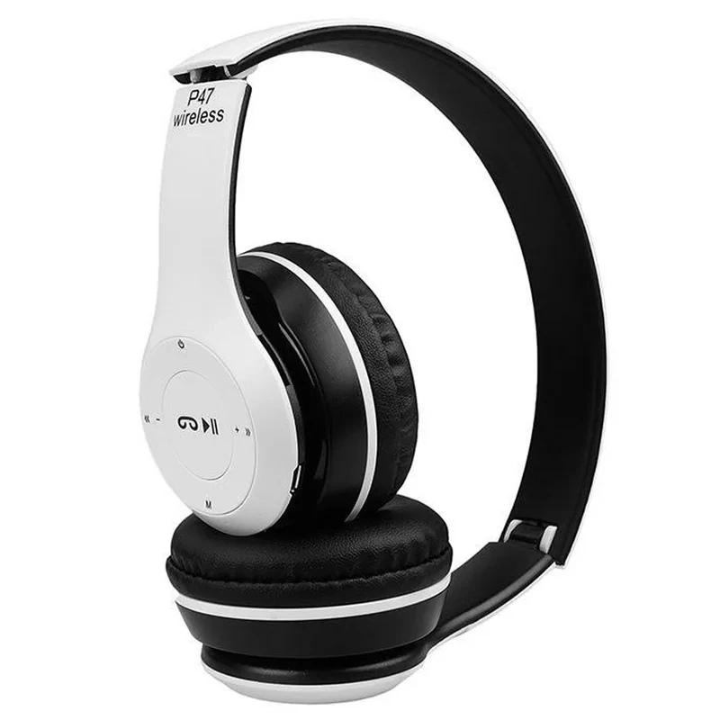 هدفون بلوتوثی مدل P47 EDR بدون قابلیت نویز کنسلینگ، درگاه USB Type-C، دارای شیار کارت حافظه، مقاومت در برابر رطوبت و عرق