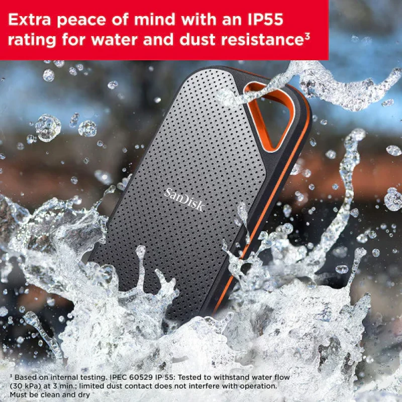 اس اس دی اکسترنال سن دیسک مدل Extreme E81 ظرفیت 4 ترابایت رابط USB 3.2 Gen2