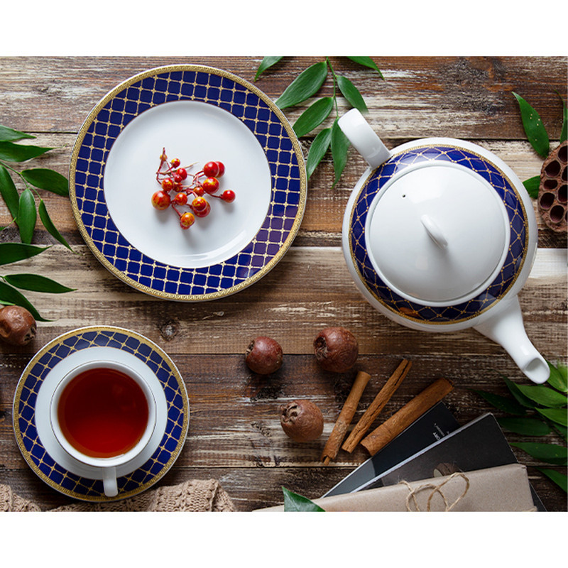 سرویس غذاخوری 102 پارچه چینی زرین ایران سری ایتالیا اف مدل هلیا درجه عالی