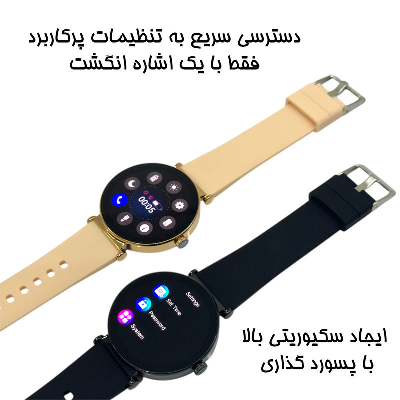 ساعت هوشمند 41 میلیمتری دیبت ویر مدل DelicateY16 با بند سیلیکونی