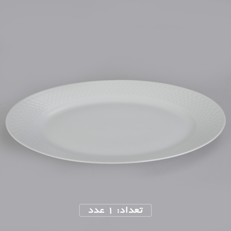 سرویس غذاخوری 102 پارچه چینی زرین ایران سری رادیانس مدل White درجه یک