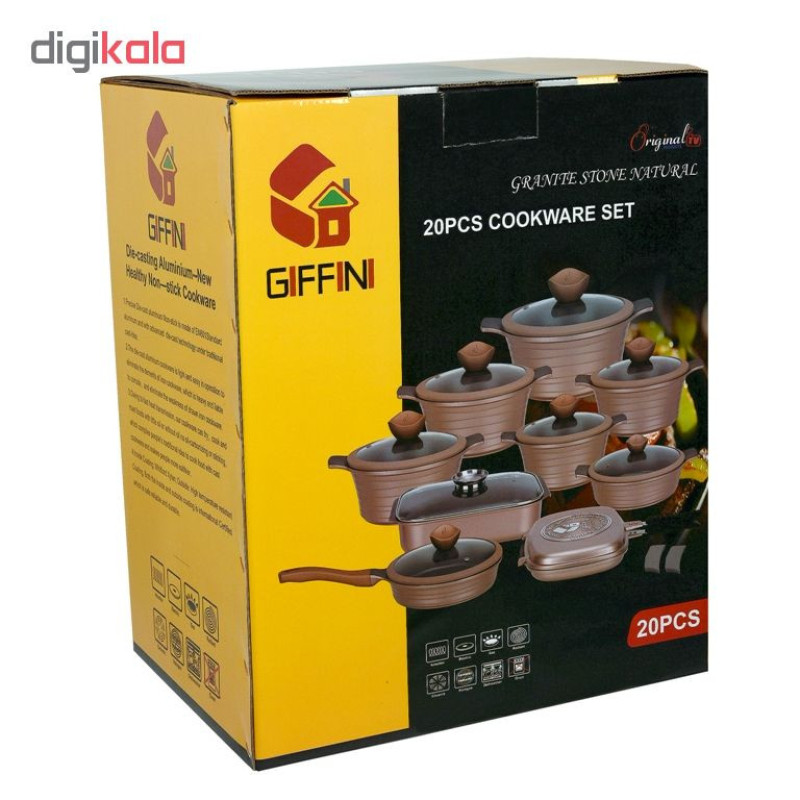 سرویس پخت و پز 20 پارچه جی فی نی کد WAVE GG01