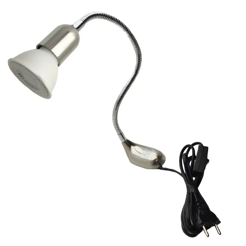 چراغ دیواری مدل خرطومی فلزی ثابت طرح بالا تابلویی پایه GU5.3 کد F541