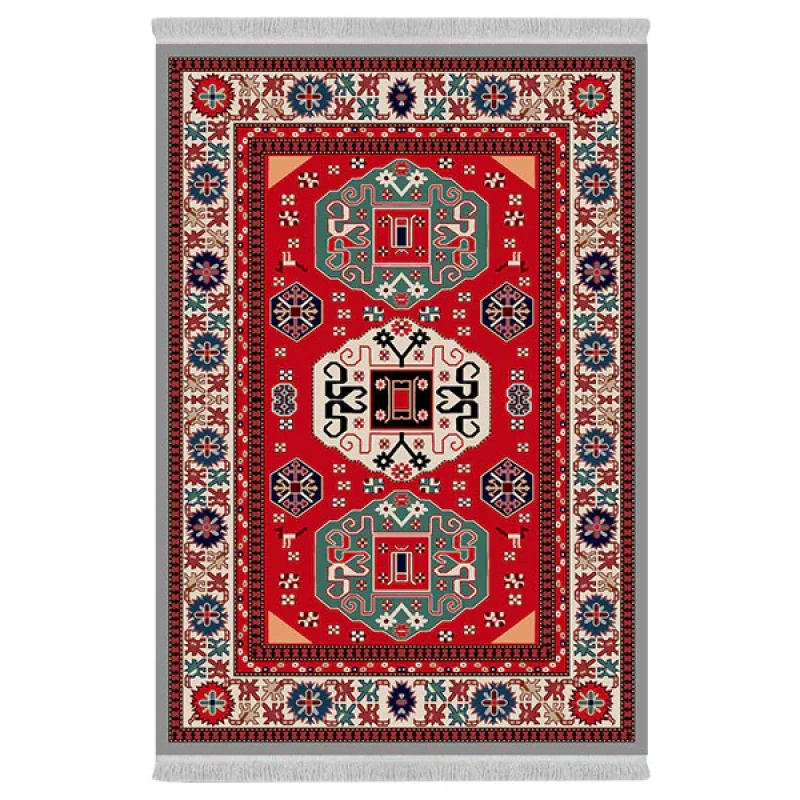 فرش پارچه‌ای دفه مدل فرشینه طرح مدرن کد 870