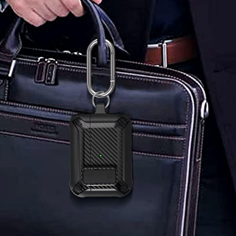کاور مسیر مدل Eggshell Carbon OPN Lock مناسب برای کیس هدفون بی سیم اپل Airpods 4