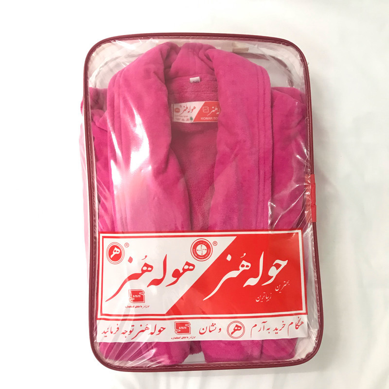 حوله پالتویی حوله هنر مدل تن پوش طرح ساده کد 02 سایز 125