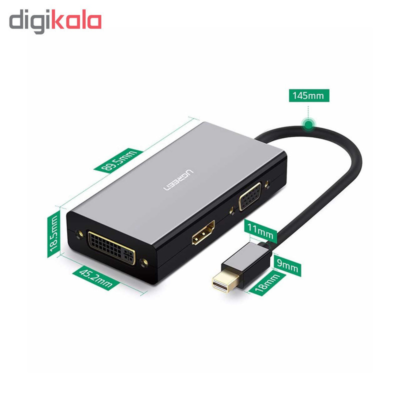 مبدل Mini Display Port به HDMIDVIVGA یوگرین مدل 20418