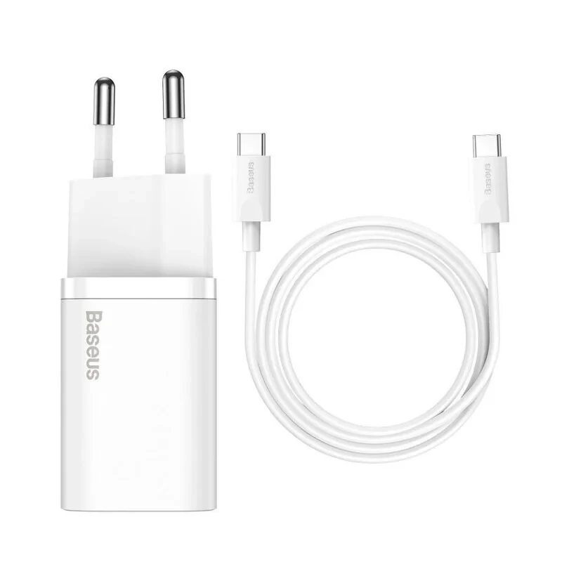 شارژر دیواری 25 وات باسئوس مدل CCCJG25CE به همراه کابل USB-C
