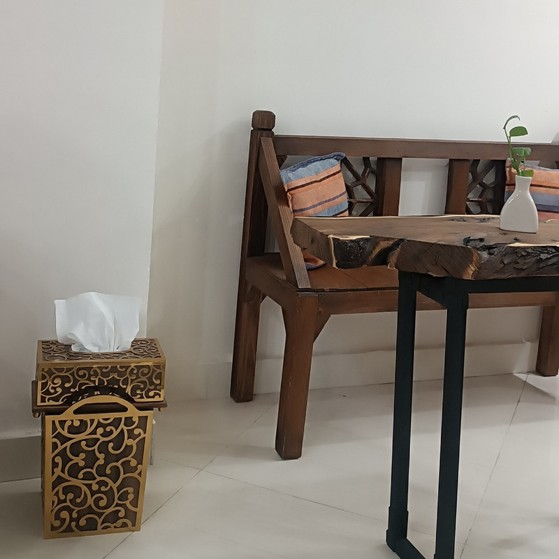 ست سطل زباله و دستمال کاغذی مدل پیچک کد 1001