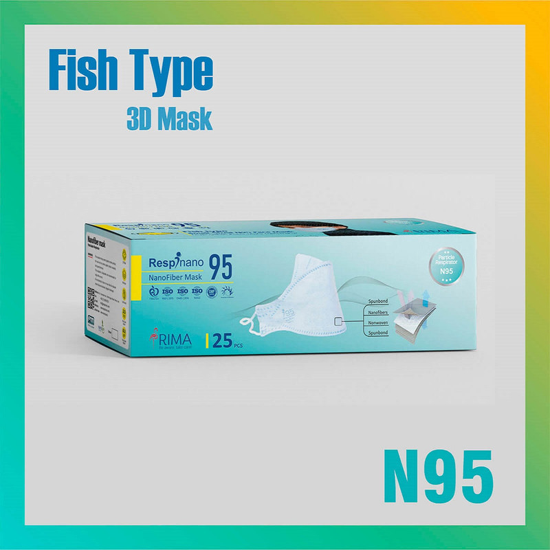 ماسک تنفسی ریما مدل  N95 بسته 25 عددی