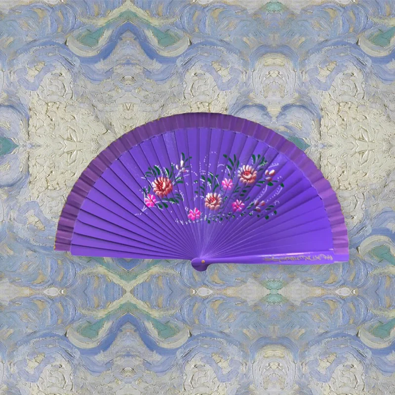 بادبزن مدل چوبی گلدار