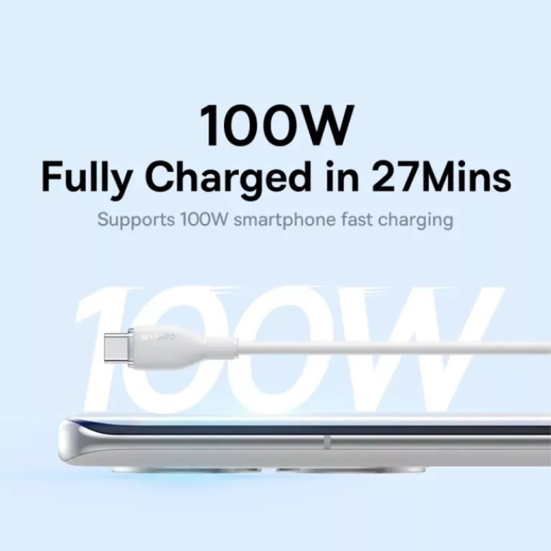 کابل تبدیل USB به USB-C بیسوس مدل Pudding Series P10355703511-B1 طول 1.2 متر