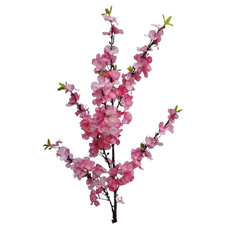 گل مصنوعی شاخه شکوفه گیلاس مدل PA_1084 با ابعاد 30×30×110 سانتی‌متر و وزن 600 گرم، از جنس پارچه