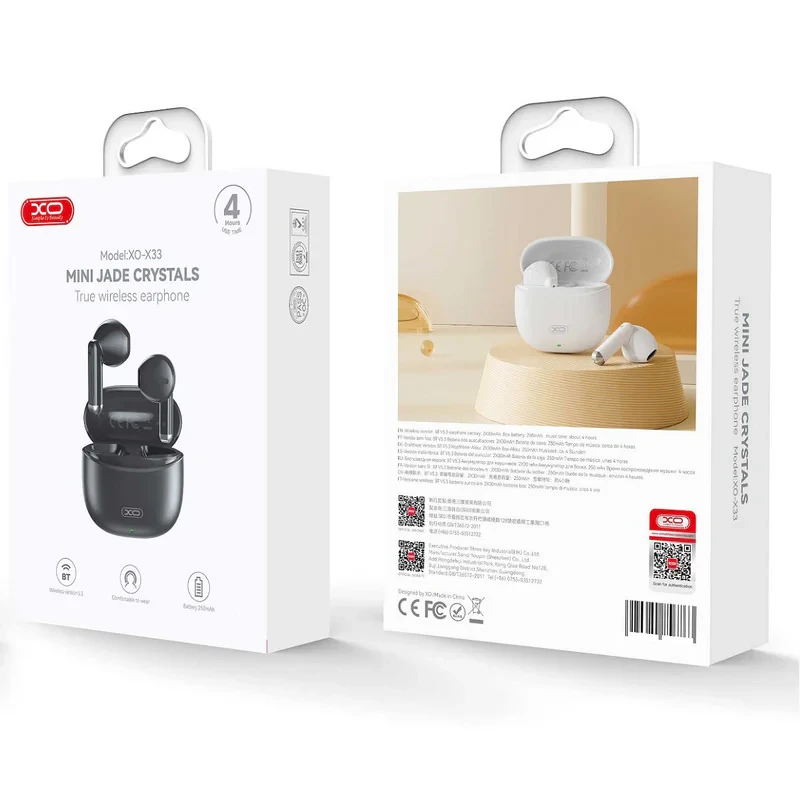 هدفون بلوتوثی ایکس او مدل X33 بدون قابلیت نویز کنسلینگ، درگاه شارژ USB Type-C، دارای کنترل لمسی