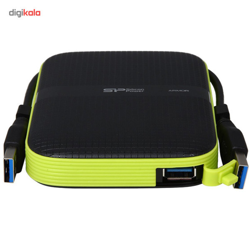 هارد اکسترنال سیلیکون پاور مدل Armor A60 ظرفیت یک ترابایت دارای رابط USB Type-A 3.2