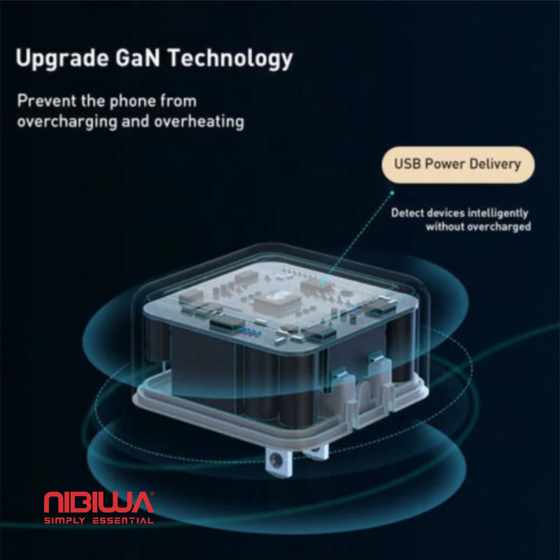 شارژر دیواری 20 وات نیبیوا مدل apple iphone 2port 35W