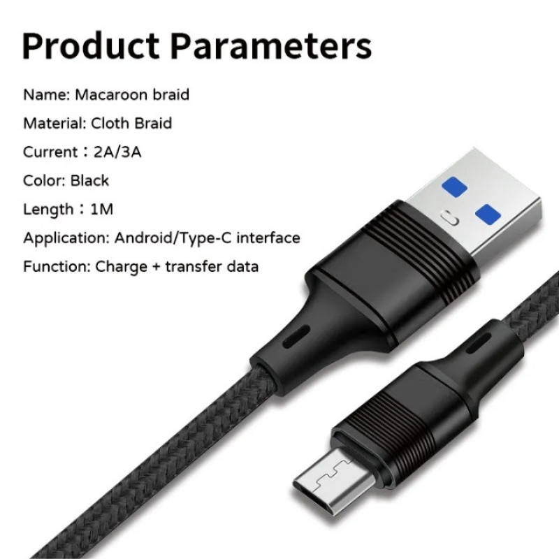 کابل تبدیل USB به USB_C مدل DRAGON FAST CHARGE 3A طول 1 متر