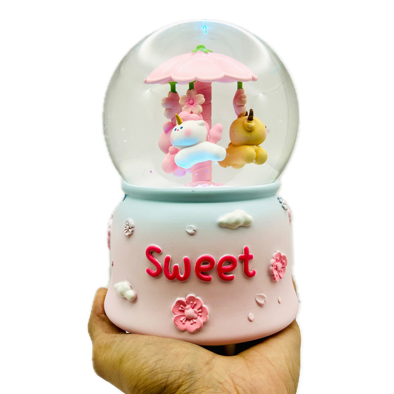 گوی موزیکال مدل پمپی Sweet طرح کراسل حیوانات دوست داشتنی کد PA1623.2.200