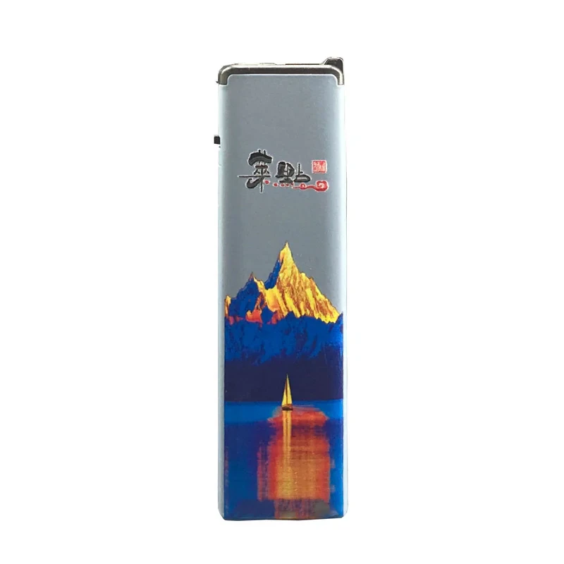 فندک گازی مدل دکمه ای طرح قله کد DKD-2135