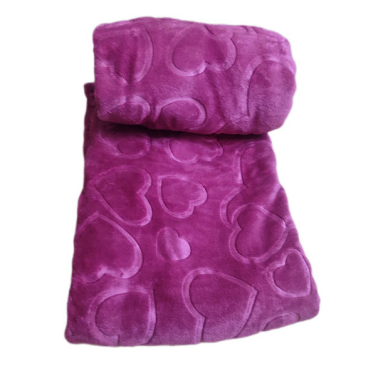پتو مسافرتی 1 نفره گلبافت مدل قلبی2 سایز 200x150 سانتی‌متر