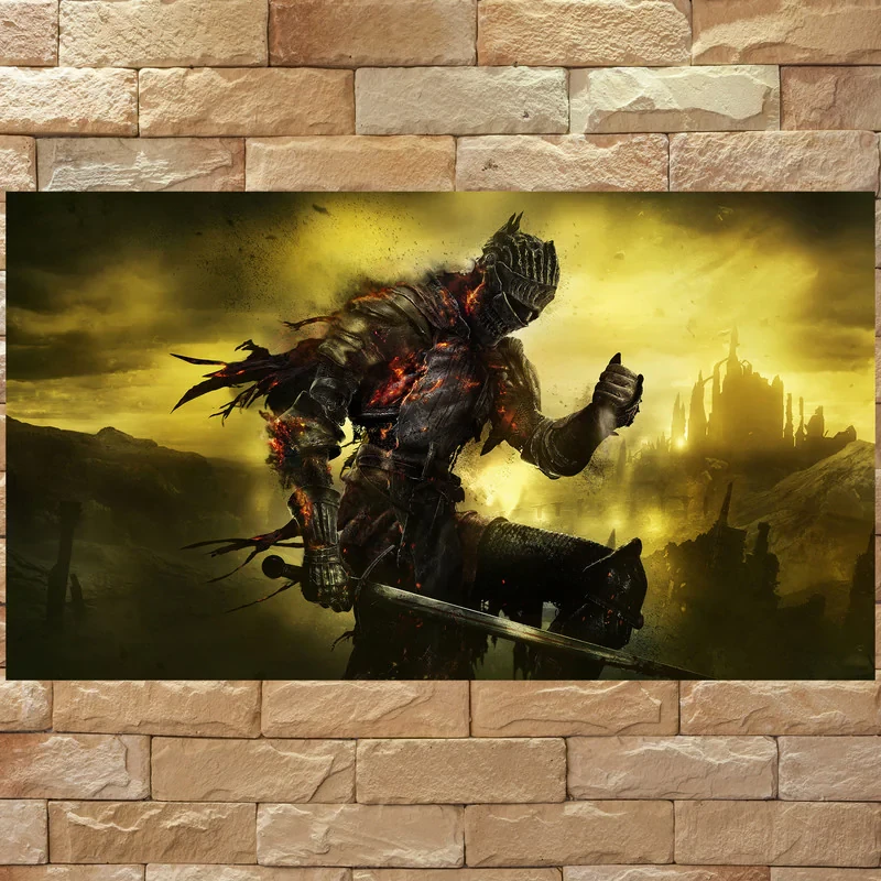 تابلو شاسی مدل گیمینگ طرح پوستر بازی کامپیوتر ی دارک سولز dark souls کد 1091