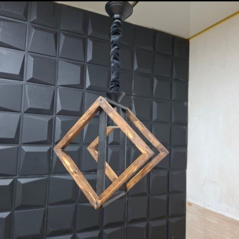 لوستر 1 شعله شاهان تک مدل wood.17