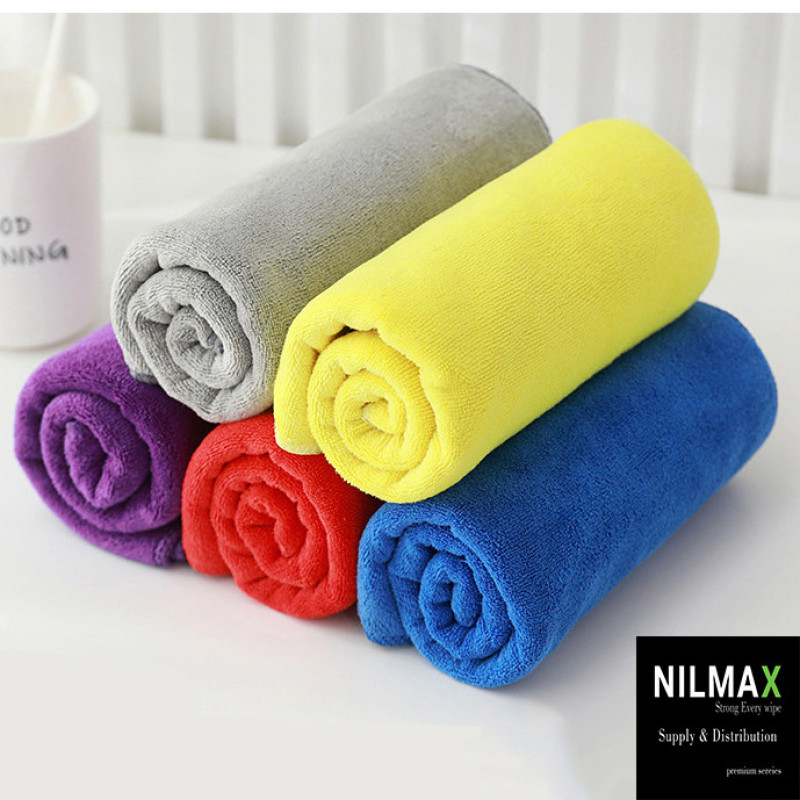 دستمال نظافت خانه و آشپزخانه میکروفایبر، حوله‌ای نیلمکس مدل  NILMAX H005  بسته 3 عددی
