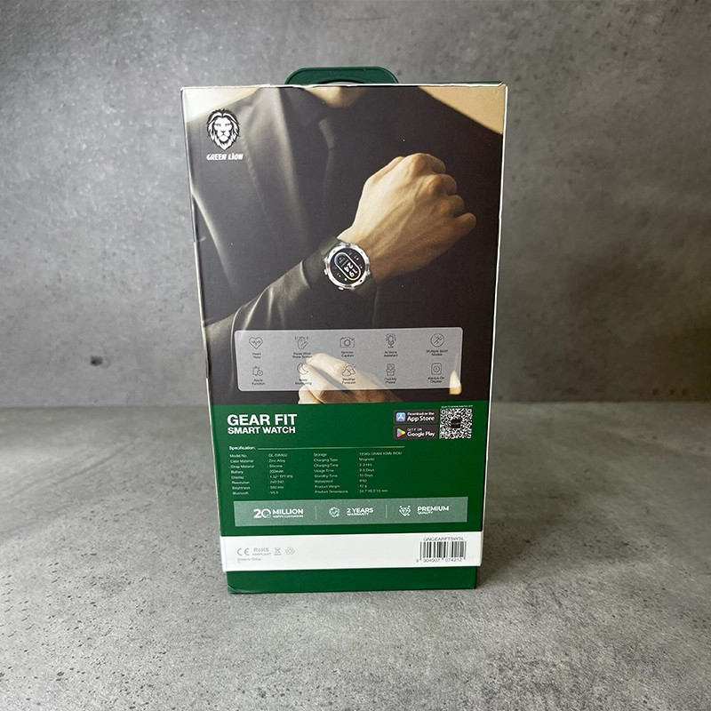 ساعت هوشمند 1.52 اینچی گرین لاین مدل GEAR FIT با بند سیلیکونی
