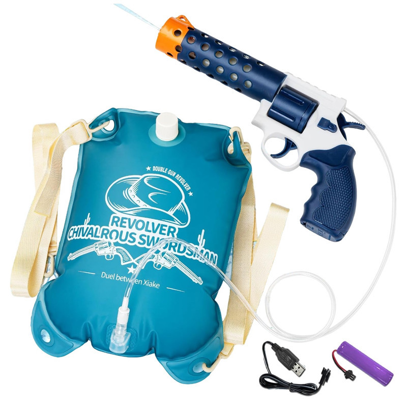 تفنگ آب پاش مدل هفت تیر شارژی طرح کوله پشتی کد 425