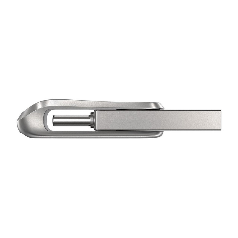 فلش مموری سن دیسک Ultra Dual Drive Luxe ظرفیت 512 گیگابایت با دو رابط USB 3.2 Type-C و Type-A، طراحی چرخشی، بدنه فلزی و سازگار با گوشی، تبلت، کامپیوتر و تلویزیون