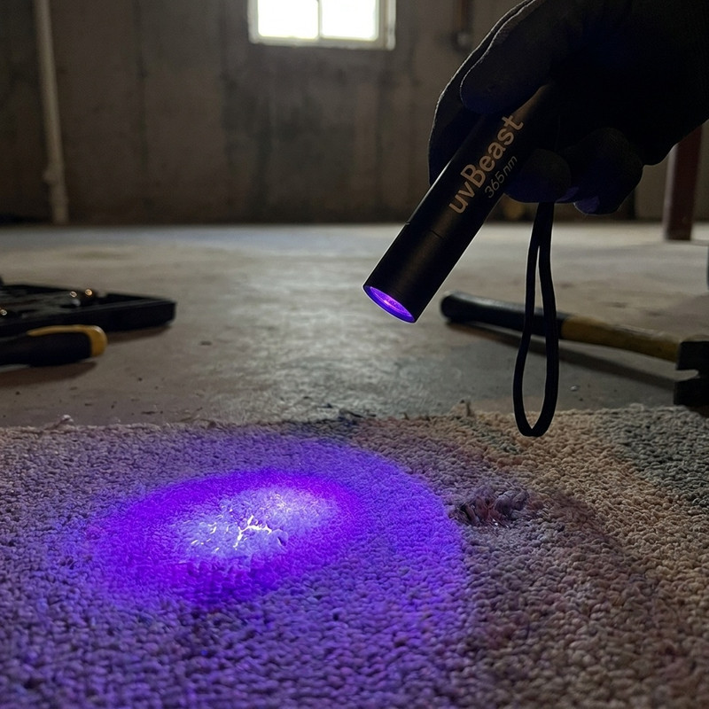 چراغ قوه دستی مدل uv beast 365nm با نور بنفش